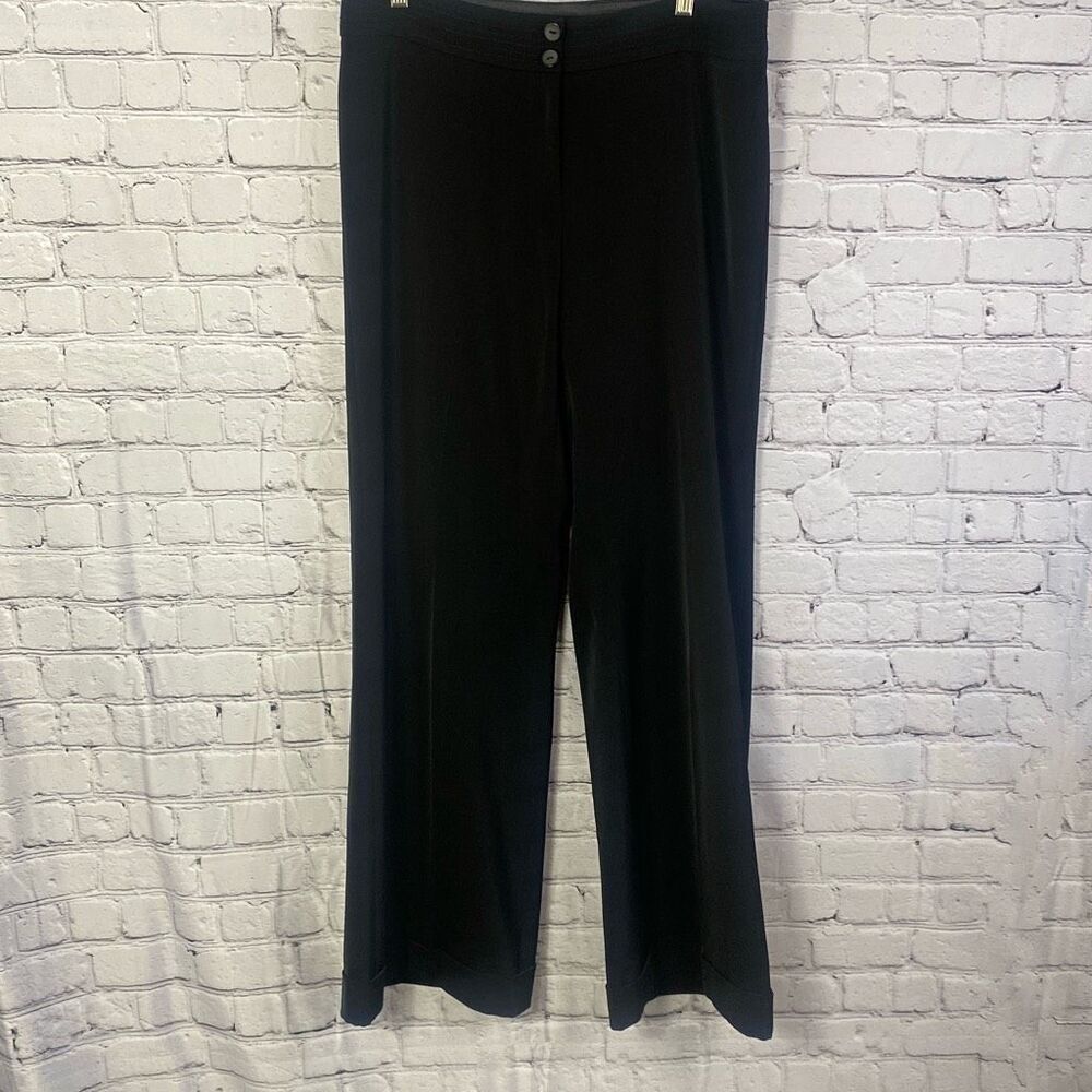WHBM Wide Leg Trouser Pants Black Size 10  E